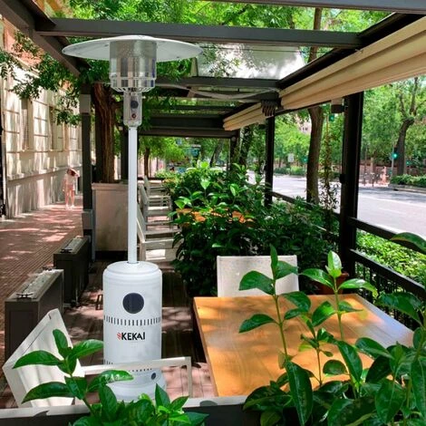 Poêle Au Gaz Pour Extérieur Kekai 13 Kw 25 M² Ø81x221 Cm Métal Blanc 4 Poêle Au Gaz Pour Extérieur Kekai 13 Kw 25 M² Ø81x221 Cm Métal Blanc – Image 2