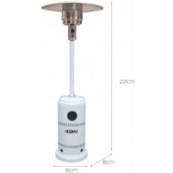 Poêle Au Gaz Pour Extérieur Kekai 13 Kw 25 M² Ø81x221 Cm Métal Blanc 10 Poêle Au Gaz Pour Extérieur Kekai 13 Kw 25 M² Ø81x221 Cm Métal Blanc -Chauffage d'extérieur Soldes 9488176 4