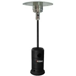 Poêle à Gaz Pour Extérieur Kekai 13 Kw 25 M² Ø81x221 Cm Métal Noir