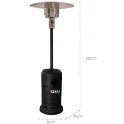 Poêle à Gaz Pour Extérieur Kekai 13 Kw 25 M² Ø81x221 Cm Métal Noir 10 Poêle à Gaz Pour Extérieur Kekai 13 Kw 25 M² Ø81x221 Cm Métal Noir -Chauffage d'extérieur Soldes 9488177 4